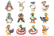 Quirky Duck Sublimation Clipart, a Graphic by CitraGraphics (Thumbnail 3 of 4)