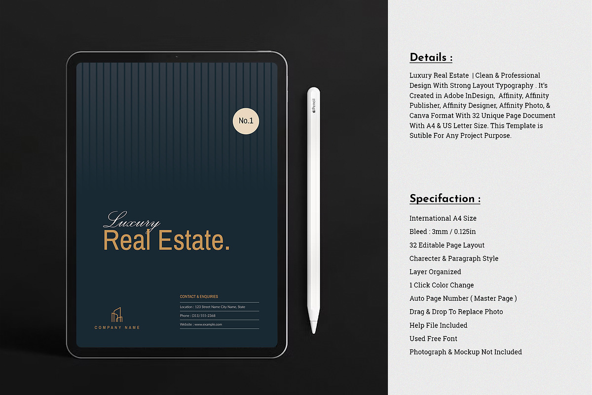 Real Estate Modern Brochure Template, a Brochure Template by TemplateFolio-Shop (Photo 4 of 16)