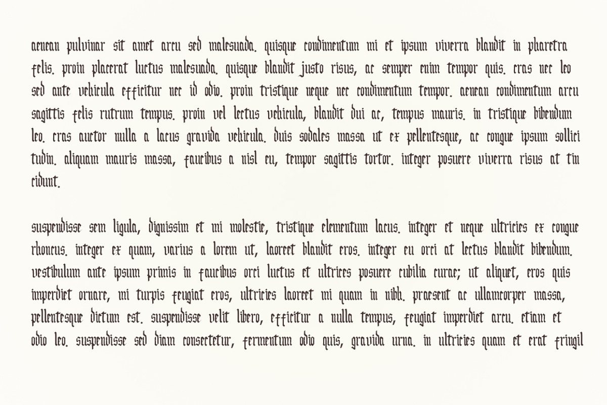 Handmade blackletter font preview 2