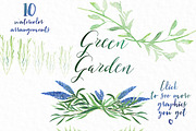 Green garden. Watercolors collection, a Decorative Illustration by LABFcreations (Thumbnail 6 of 7)