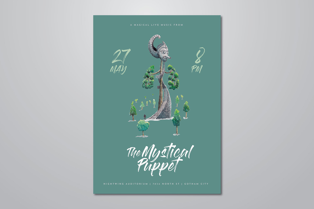 Watercolor Mystical Park Flyer, a Flyer Template by ashenterprise (Photo 1 of 6)