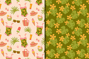Tropical Summer Pool & Beach Pattern, a Pattern Graphic by CreativeChristiana (Thumbnail 7 of 11)