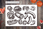 Hand-Drawn Pizza Ingredients Vectors, a Food Illustration by Yevheniia (Thumbnail 5 of 14)