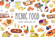 Food & drinks for summer picnic set, a Food Illustration by Good Studio (Thumbnail 1 of 4)
