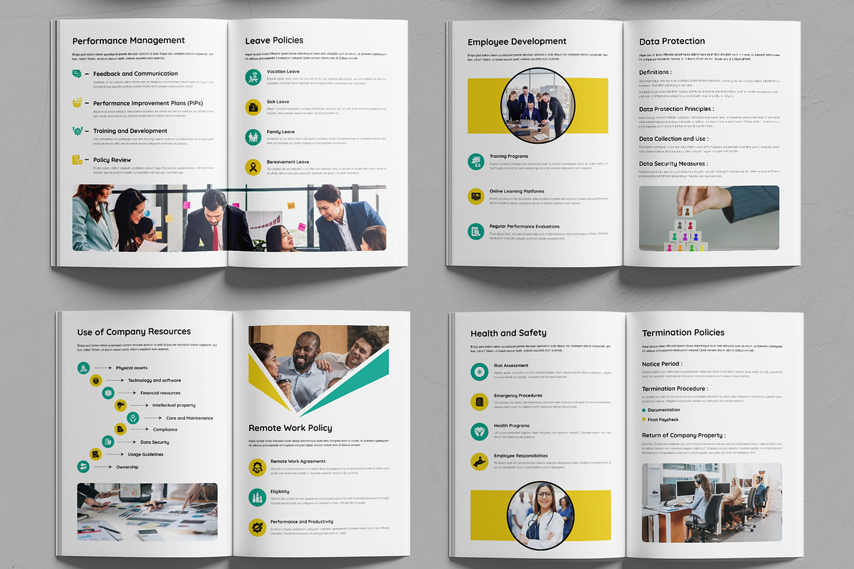 Company Policy Handbook Layout, a Brochure Template by MightyDesign (Photo 2 of 6)