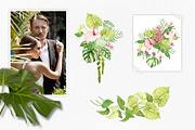 Tropical Flowers. Exotic flora set, an Illustration by Tata Pilip (Thumbnail 4 of 21)