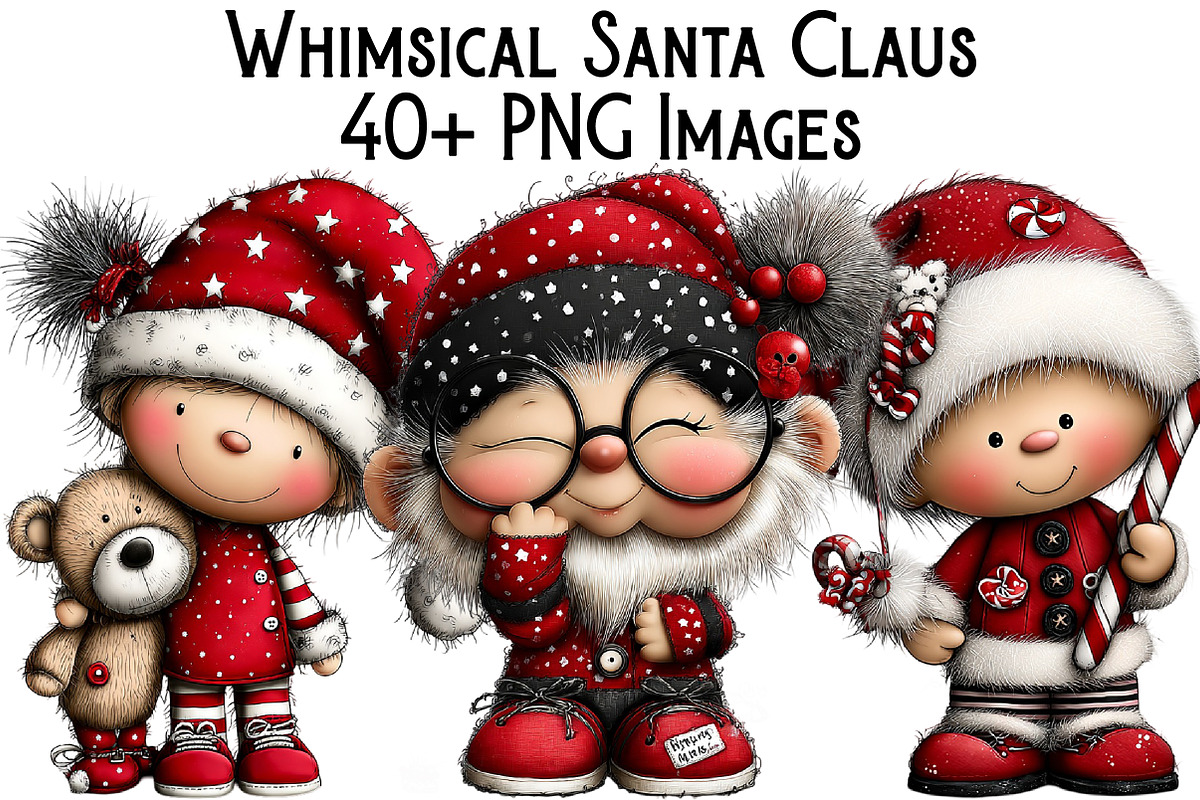 Whimsical Santa Claus Sublimation, an Illustration by Pixels.Craft (Photo 1 of 6)