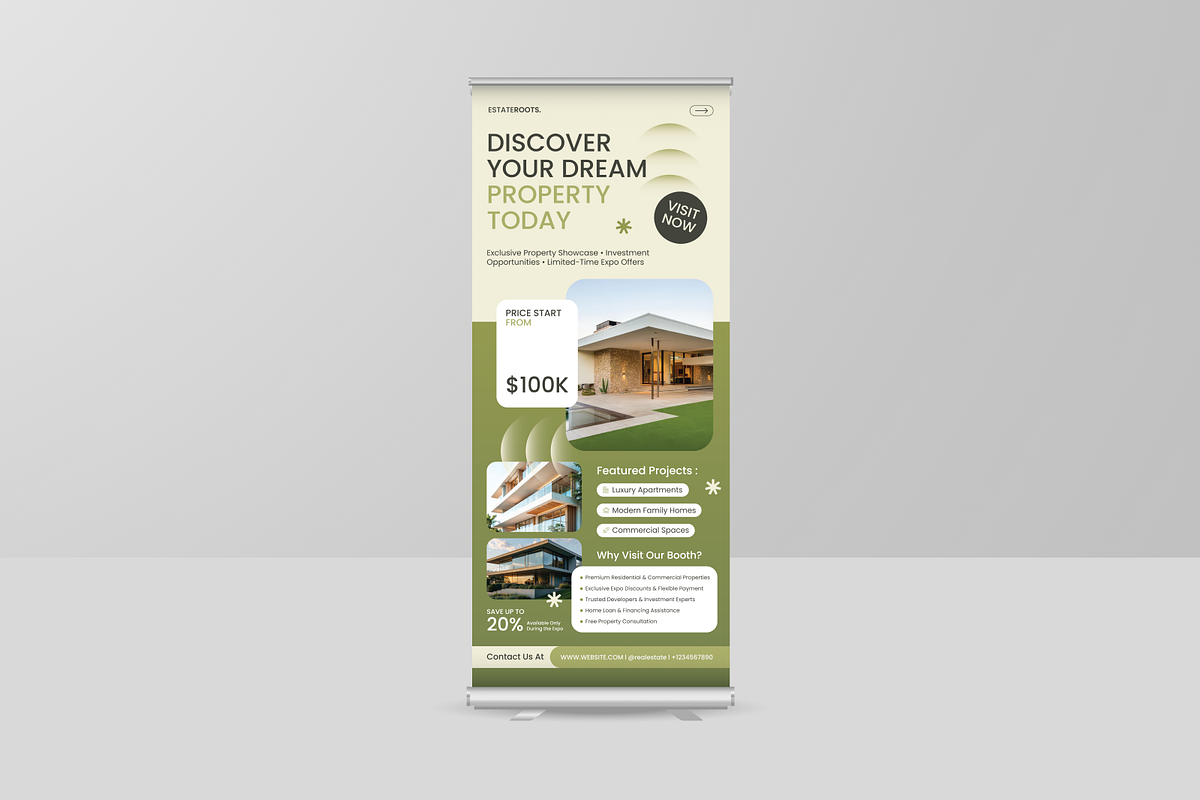 Real Estate Expo Roll Up Banner, a Poster Template by Annora Studio (Photo 6 of 6)