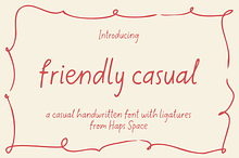 Friendly Casual Handwritten