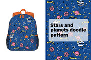 Stars and planets doodle pattern, a Pattern Graphic by GermArt (Thumbnail 1 of 3)