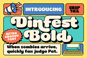 Dinfest Bold - Retro Font, a Sans Serif Font by Graptail (Thumbnail 1 of 8)