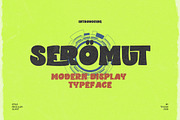 Seromut - Modern Display Typeface, a Sans Serif Font by rudiSasori (Thumbnail 1 of 12)