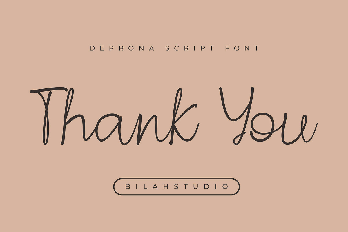 Deprona - Modern Script Font, a Script Font by Bilahstudio (Photo 11 of 11)