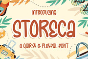 Storeca a Quirky & Playful Font, a Font by Blankids Studio (Thumbnail 1 of 7)