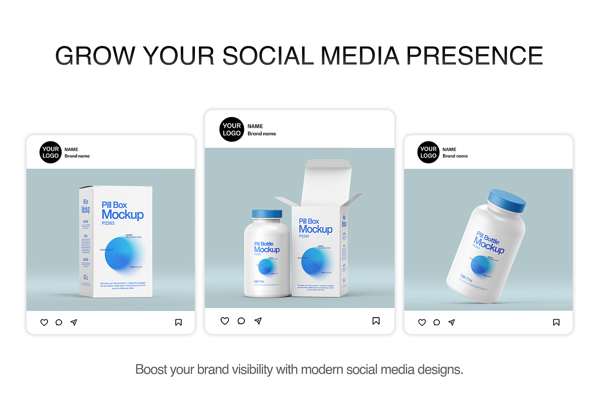 Pill Bottle and Box Packaging Mockup, a Packaging Mockup by Ram Studio LLC (Photo 13 of 13)