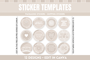 DIY Packaging Sticker Templates, a Stationery Template by SunshineStudioBoutique (Thumbnail 1 of 10)