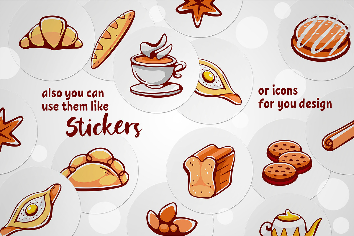 Baking & Tea Cartoon Illustration, an Object Graphic by XiuKab (Photo 3 of 9)