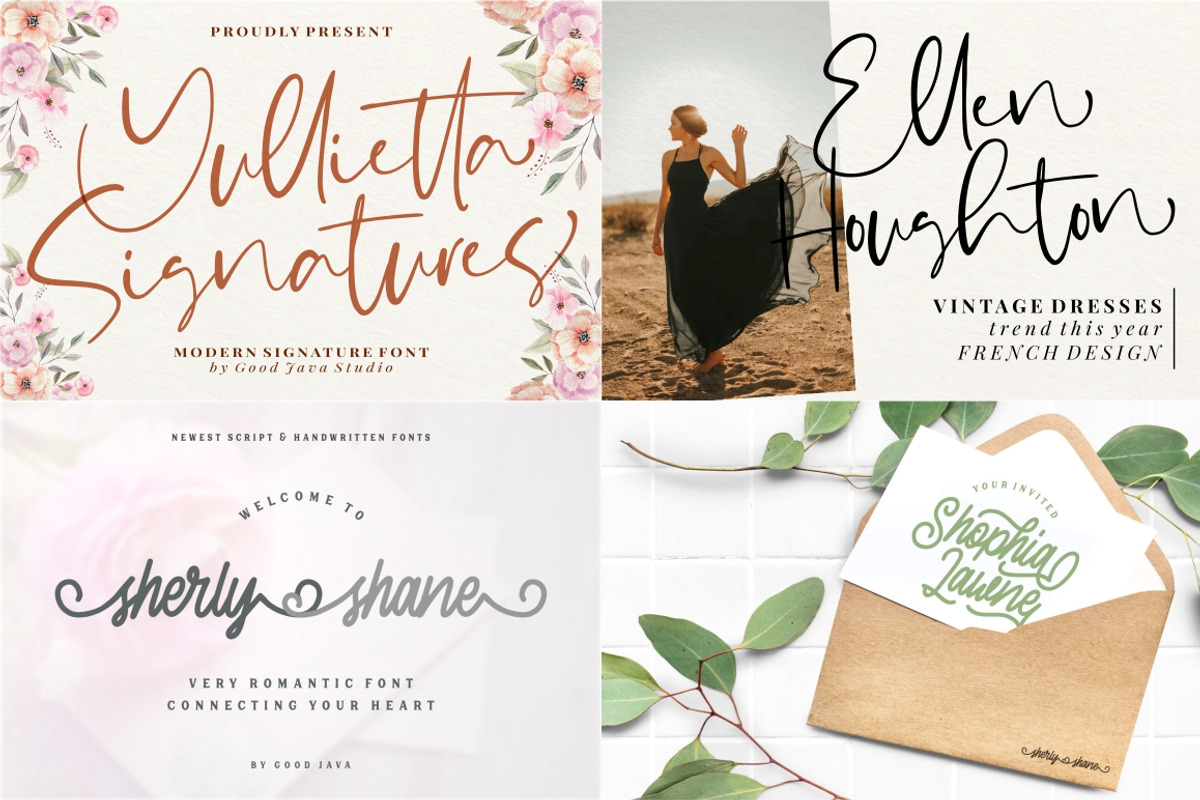 The Handwritten Bundle Fonts, a Script Font by Good Java Studio (Photo 2 of 19)