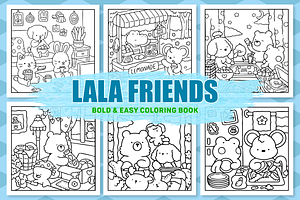 LaLa Friends Coloring Pages, a Decorative Illustration by Coco Bloom