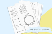 Beach themed illustrations & frames, an Illustration by Kate Snitser (Thumbnail 2 of 5)