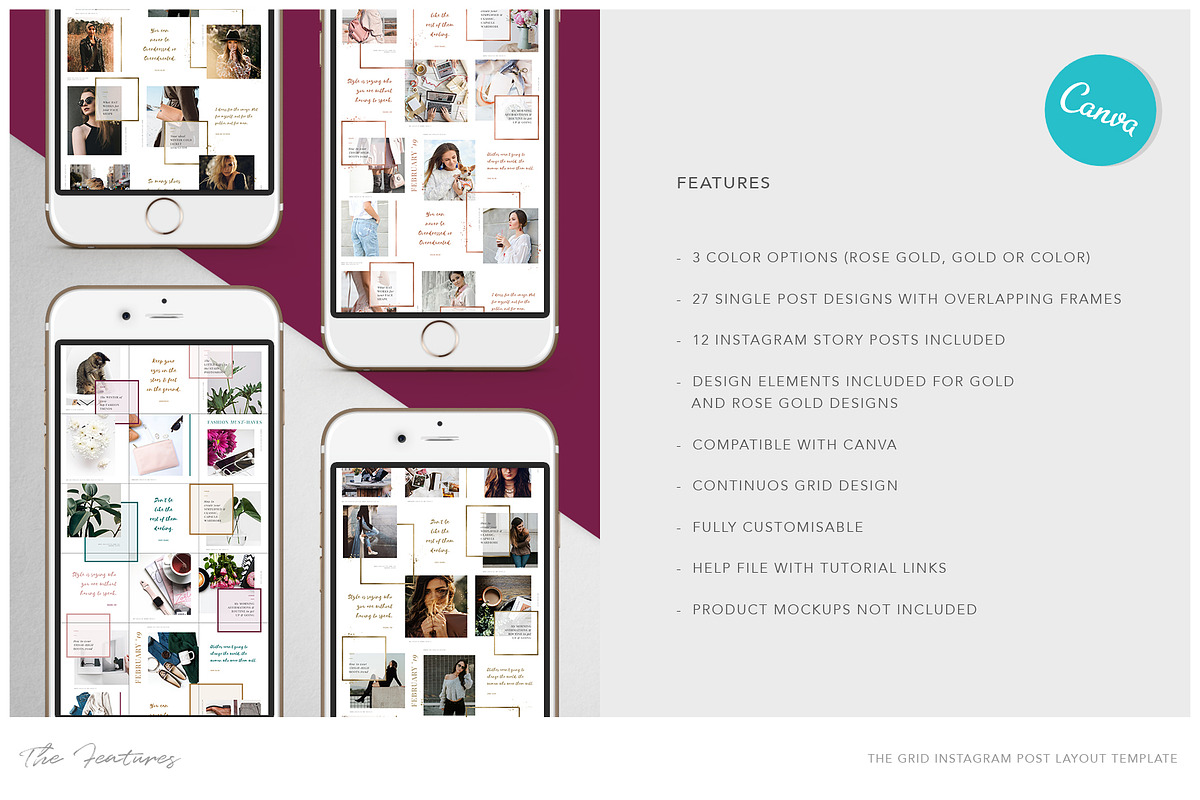 THE GRID | Canva & PPT, a Social Media Template by Marigold Studios (Photo 2 of 14)