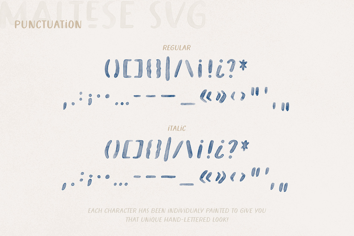 Maltese SVG Watercolor Font, a Handwritten Font by The Paper Town (Photo 14 of 16)