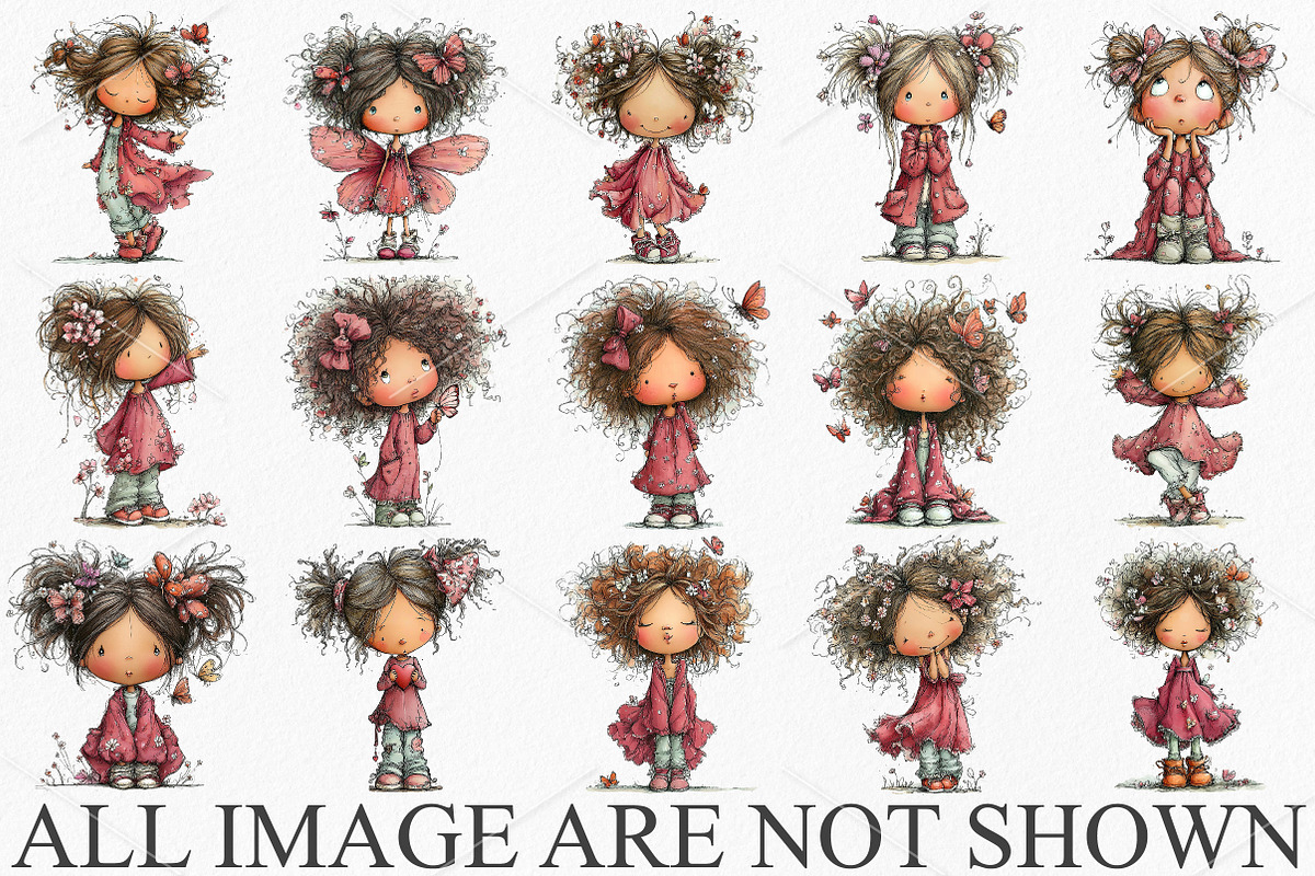 Whimsical Girl with Butterfly PNG, a Seasonal Illustration by Canvas Craft (Photo 4 of 7)