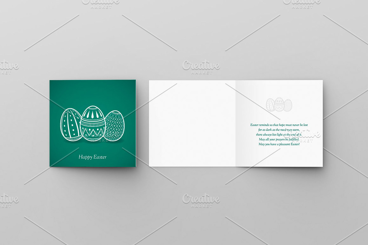 Happy Easter Greeting Card, a Card Template by Snowboy Design (Photo 3 of 5)