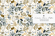 Colorless Flowers Watercolor Pattern, a Pattern Graphic by Webvilla Studio (Thumbnail 1 of 7)