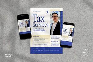 Elegant Tax Consultant Service Flyer, a Flyer Template by Neermana
