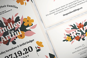 Floral Wedding Suite, an Invitation Template by The Good Store