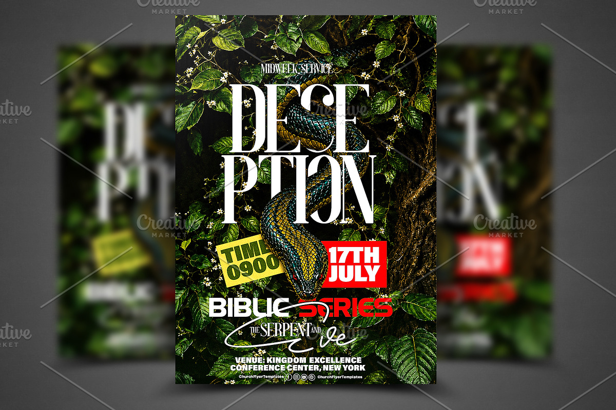 Adam and Evil Church Flyer Template, a Social Media Template by church flyer templates (Photo 1 of 12)