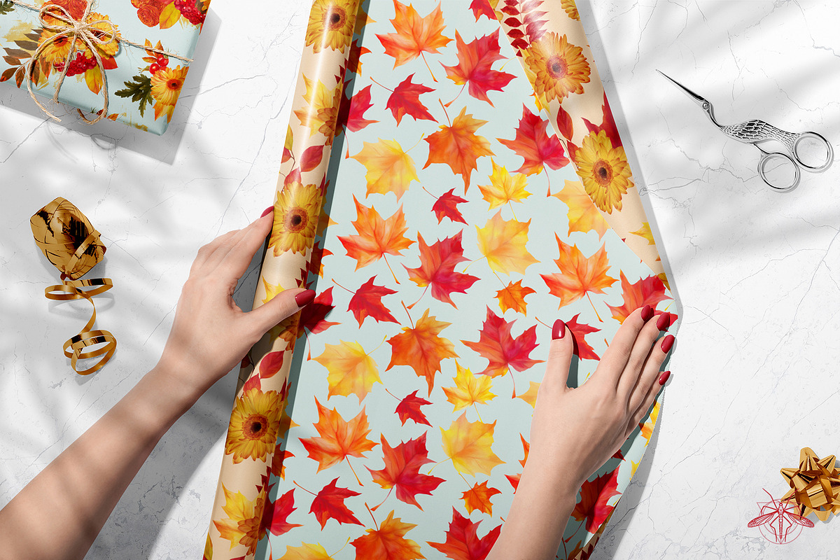Golden | Watercolor Autumn set, a Decorative Illustration by Tanya Vollar (Photo 9 of 14)
