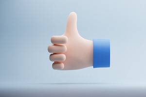 10 Bundle 3D Render Thumb Pose