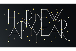 2027 Happy New Year white and golden