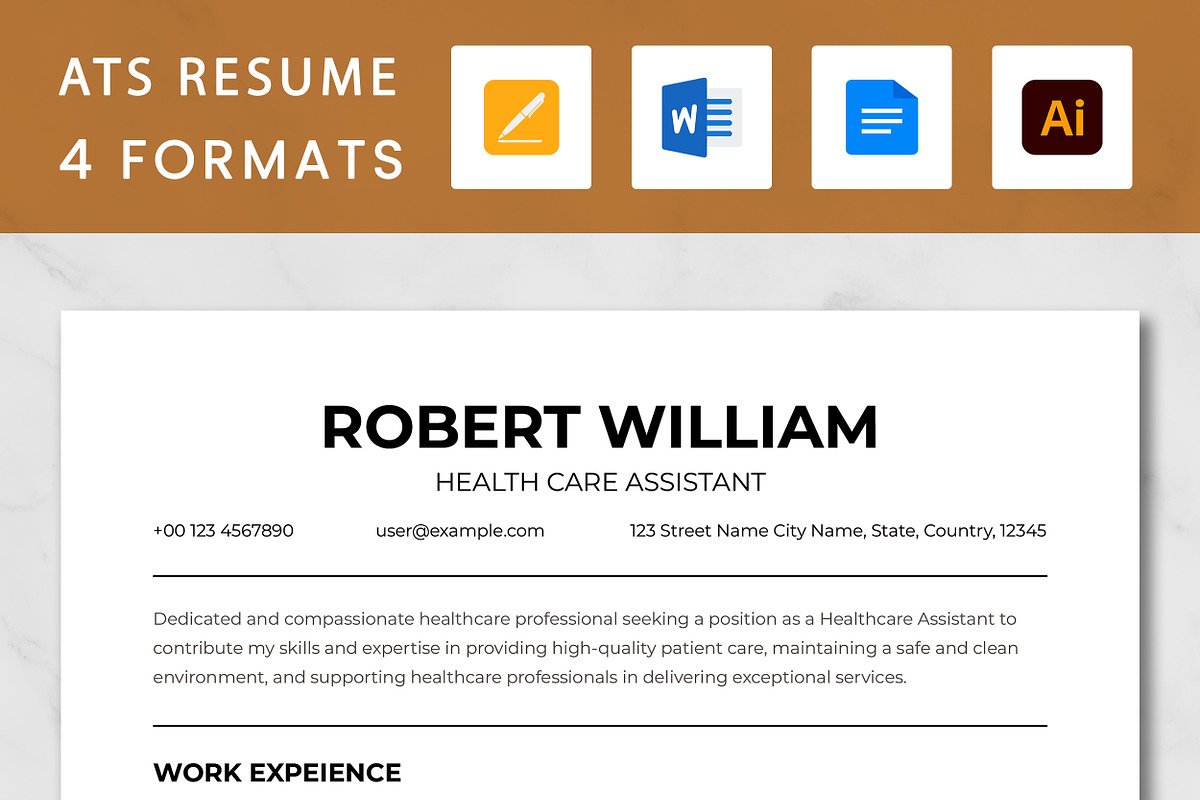 Health Care Assistant Resume Template