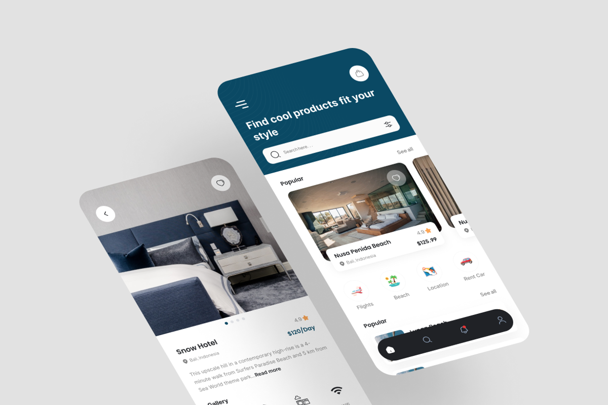 Ravel - Travel Booking App UI Kit, an UI Kit Template by iDoodle Studio (Photo 3 of 4)