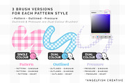 Gingham Pattern Procreate Brushes, a Brush Add-On by AngelfishCreative (Thumbnail 3 of 9)
