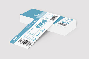 Ticket Mockup Isolated