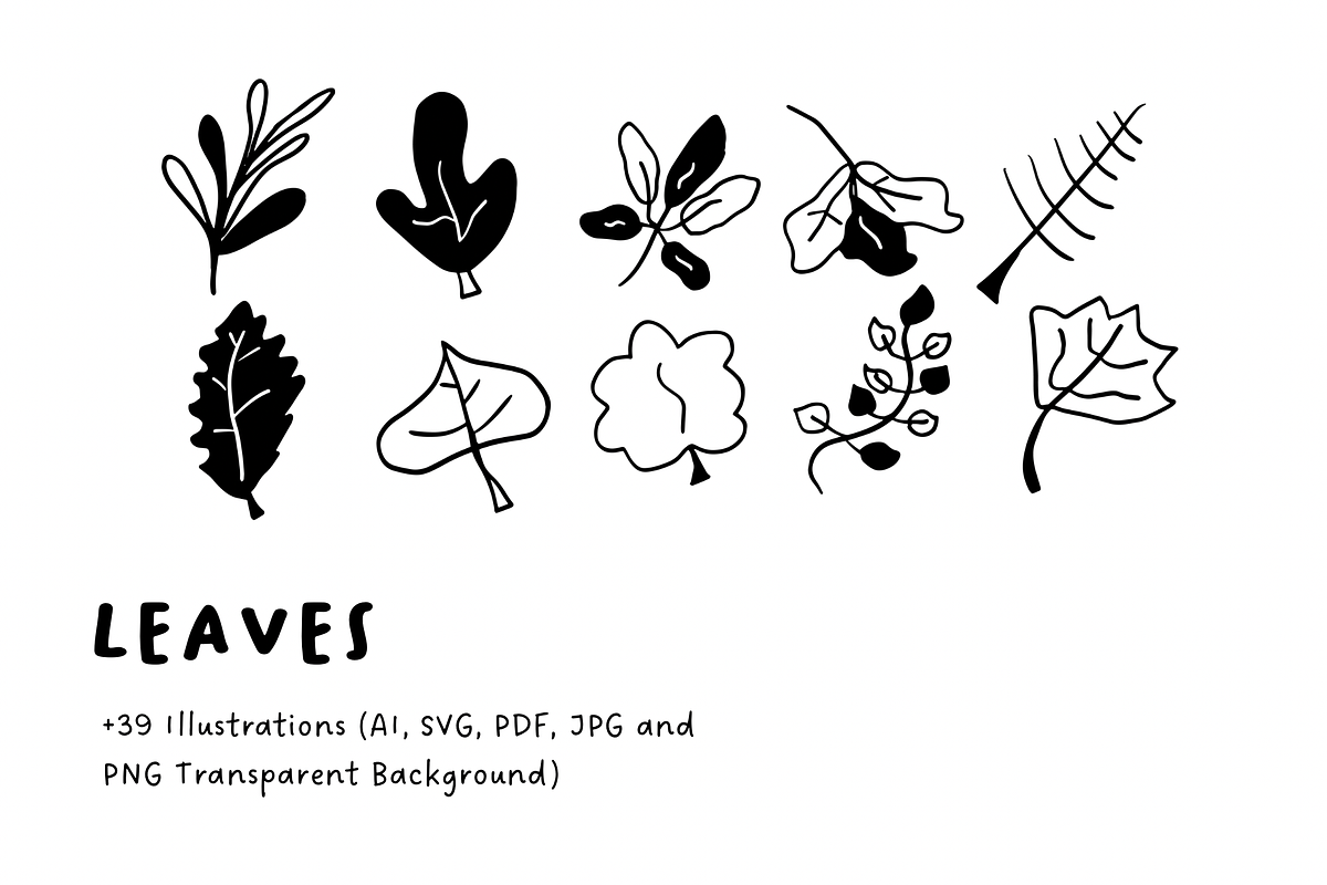 39+ Hand-Drawn Leaves Illustrations, an Object Illustration by The Journey Atelier (Photo 3 of 5)