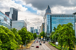 Frankfurt am Main Skyline in Germany, an Architecture Photo by Leonid Andronov
