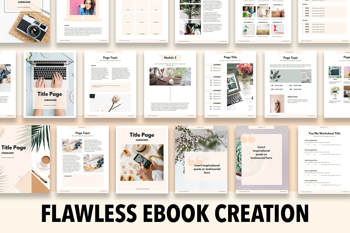 eBook & Worksheet 50 Pages Templates, a Templates & Theme by The Pigeon Letters (Photo 2 of 9)