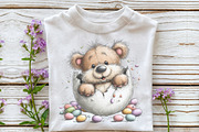 Whimsical Easter Teddy Bear Clipart, an Illustration by OK Design (Thumbnail 5 of 6)
