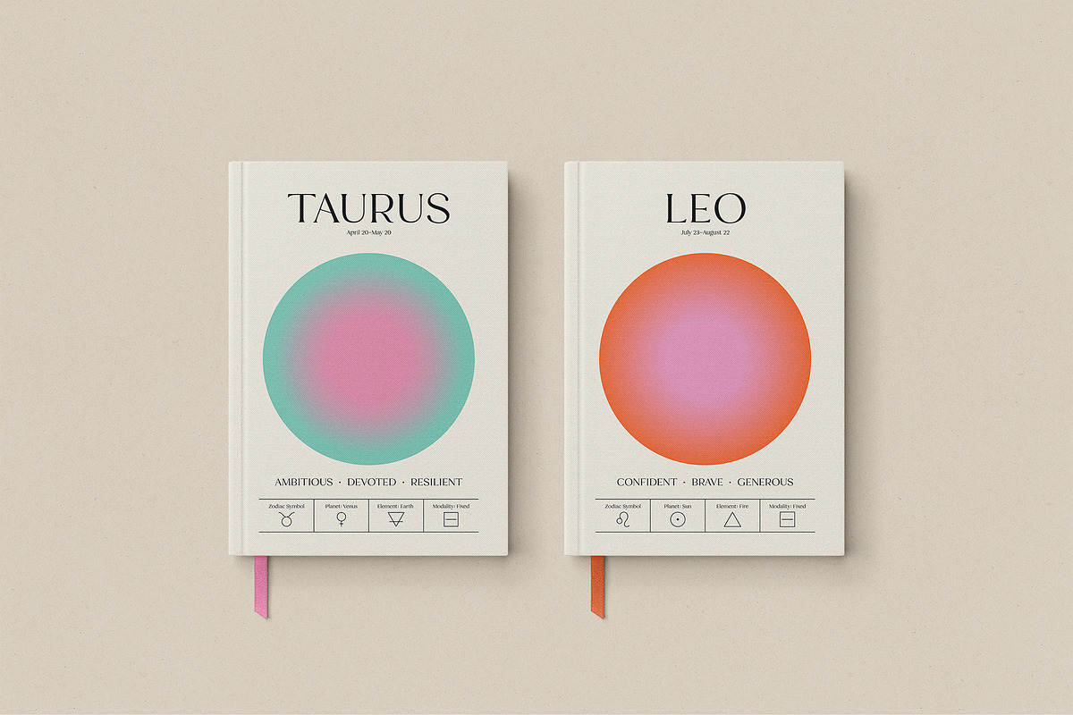 Zodiac Aura Posters | Astrology Set, a Poster Template by May Motif (Photo 9 of 15)