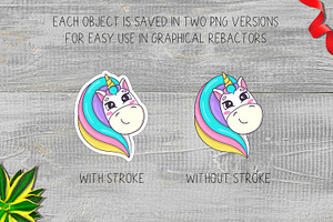 Magical Unicorn Stickers & Clipart