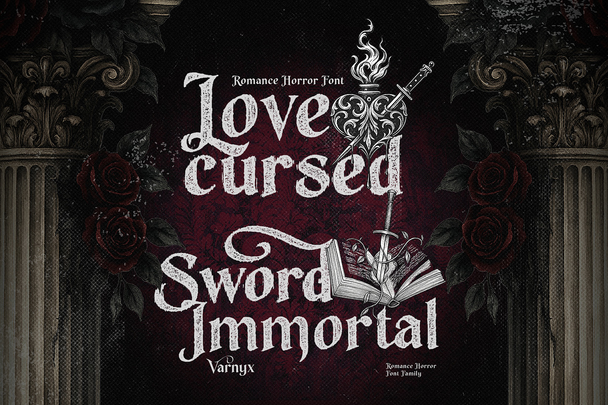 Varnyx - Romance Horror Font Family, a Blackletter Font by Inviline.co (Photo 8 of 15)