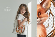 Woodland Friends Autumn Animals, an Animal Illustration by Gribanessa (Thumbnail 4 of 4)
