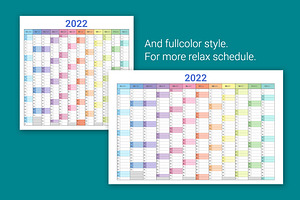 Calendar 2022 Planner Simple Style