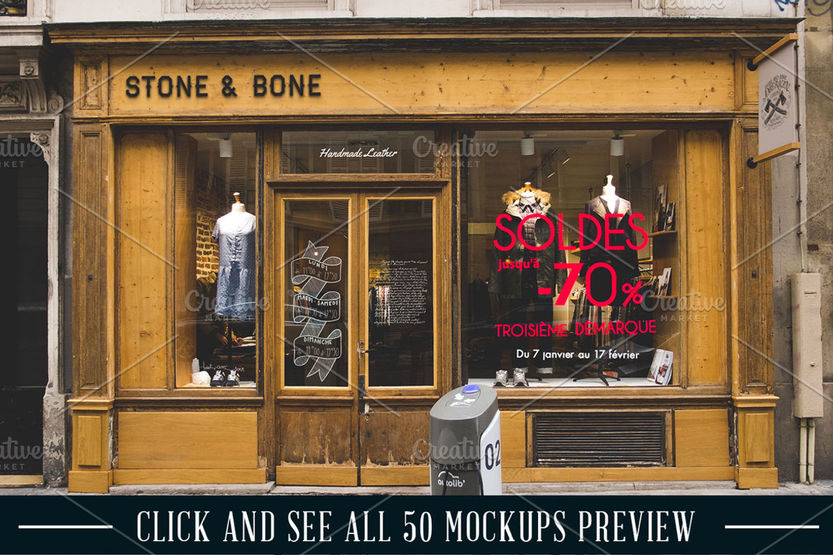 100 Signs & Facades Mockups, a Product Mockup by Madebyvadim (Photo 4 of 5)