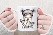 Sweet Cute Christmas Mrs Santa Claus, an Illustration by Sublimation Artist (Thumbnail 5 of 6)